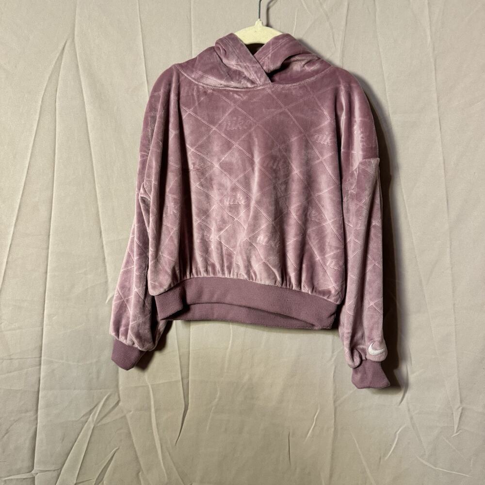 Kids Purple Nike Monogram Top With Hoodie Sweatshirt Size 3-4 Years
